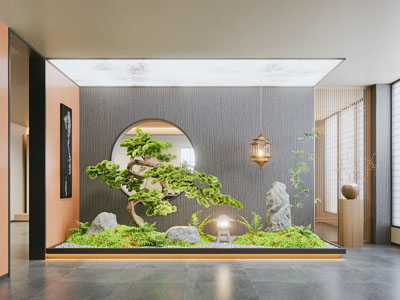 新中式室内景观园艺小品