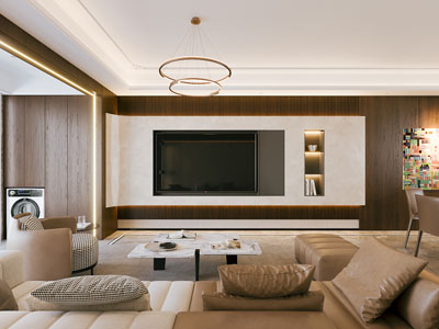 现代中古风客厅
