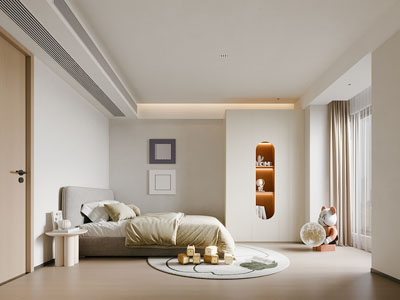 现代奶油风卧室 儿童房