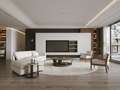 现代中古风客厅