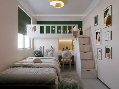现代榻榻米卧室 儿童房