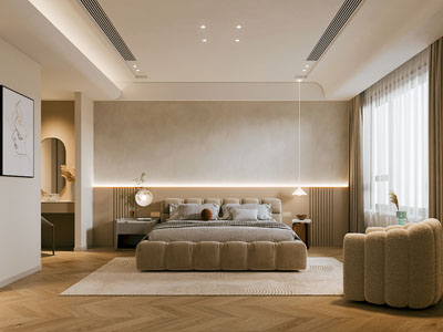 现代中古风卧室