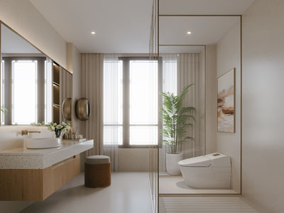 现代卫浴间 洗手间