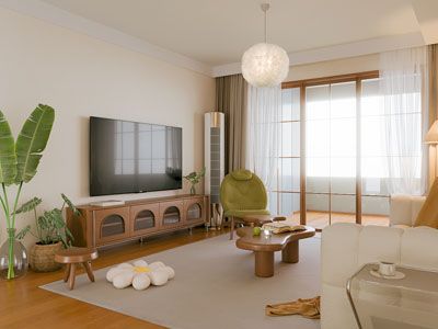 现代中古风客厅