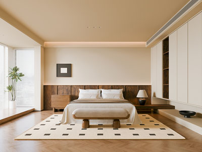 现代中古风卧室