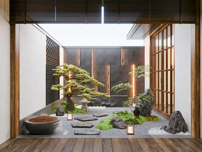 新中式庭院景观园艺小品