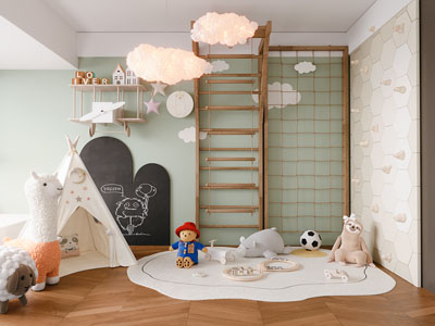 现代儿童娱乐空间 游戏室