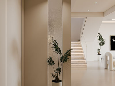 现代玄关门厅 楼梯间