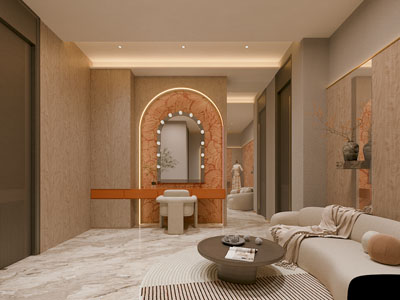 侘寂风新娘化妆间3d模型 侘寂风新娘化妆间