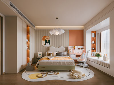 现代卧室 儿童房 公主房