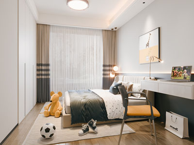 现代卧室 儿童房 男孩房