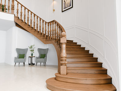 欧式实木旋转楼梯3d模型 欧式实木旋转楼梯