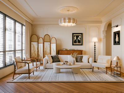 法式奶油风客厅