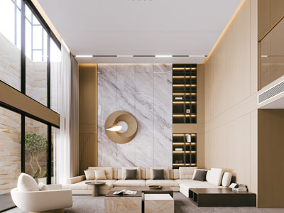 现代别墅挑高客厅