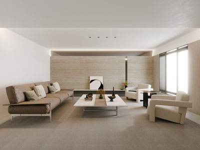 现代奶油风客厅