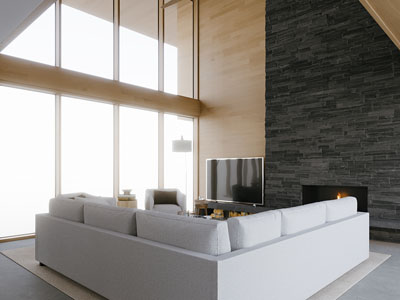 现代别墅挑高客厅