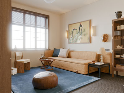 新中式中古风客厅