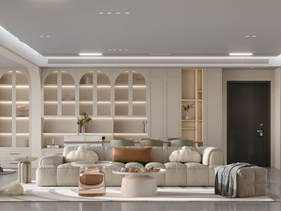 现代奶油风客厅