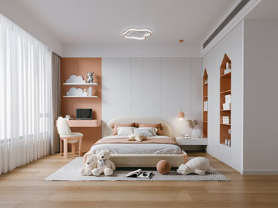 现代卧室 儿童房 公主房