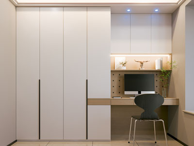 现代组合衣柜 书桌椅组合3d模型 现代组合衣柜 书桌椅组合