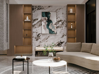 现代中古风客厅