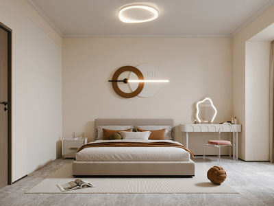 现代奶油风卧室