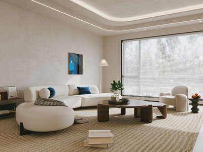 侘寂风奶油风客厅