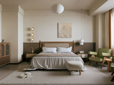 现代中古风卧室