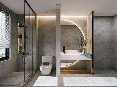 侘寂风卫浴间 洗手间