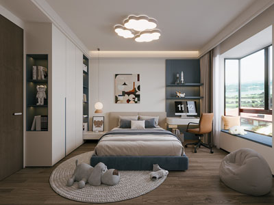 现代卧室 儿童房 男孩房