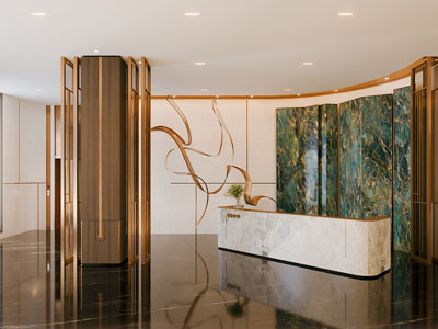 新中式大厅前台接待3d模型 新中式大厅前台接待