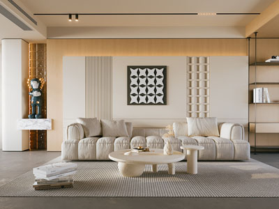 侘寂风奶油风客厅