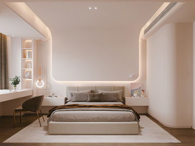 现代奶油风卧室