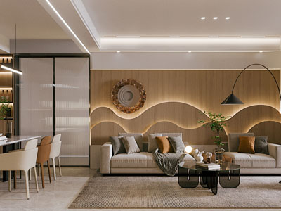 现代客厅餐厅