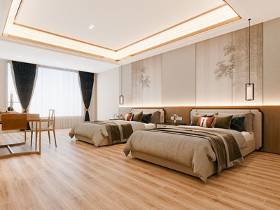 新中式酒店客房3d模型 新中式酒店客房