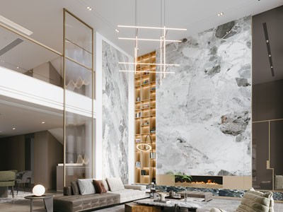 现代别墅挑高客厅