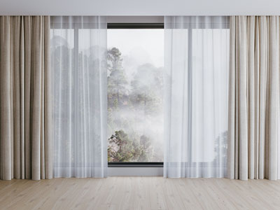 现代窗帘窗纱3d模型 现代窗帘窗纱