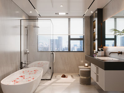 现代卫浴间 洗手间