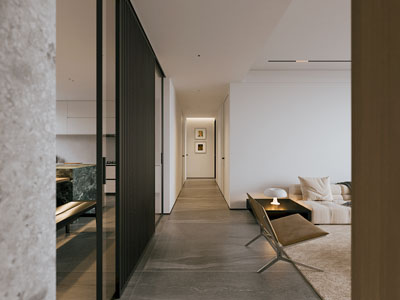 现代客厅走廊过道3d模型 现代客厅走廊过道