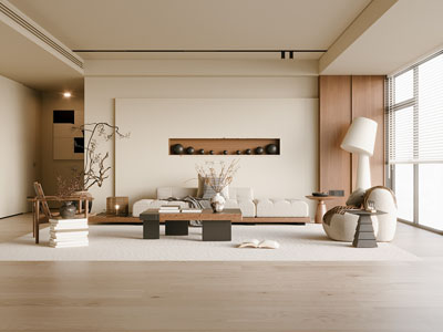 侘寂风中古客厅