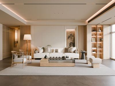 新中式奶油风客厅