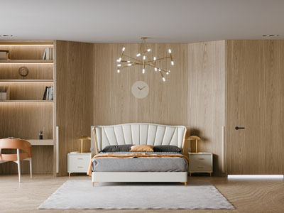 北欧原木风卧室