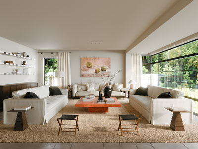 现代中古风客厅