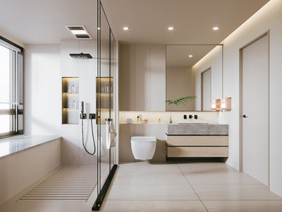 现代卫浴间 洗手间