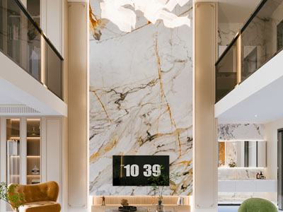 现代别墅挑高客厅