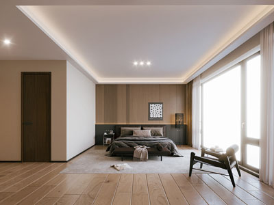 现代中古风卧室