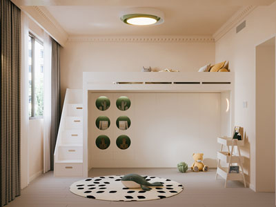 法式奶油风卧室 儿童房