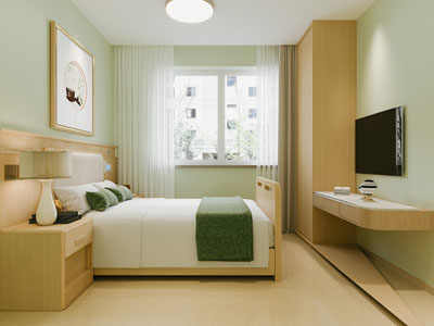 新中式养老院病房3d模型 新中式养老院病房