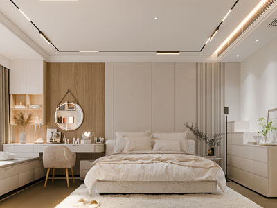 现代奶油风卧室