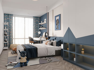 现代卧室 儿童房 男孩房